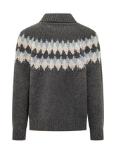 Alanui Cardigan Grigio con Motivo Geometrico - Abbigliamento Uomo | Lidia Shopping