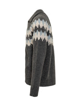 Alanui Cardigan Grigio con Motivo Geometrico - Abbigliamento Uomo | Lidia Shopping