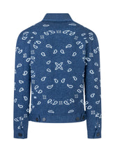 Alanui Blue Cardigan with Bandana Pattern - Alanui | Lidia Shopping