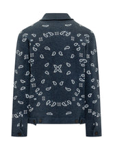 Alanui Cardigan Blu con Motivo Bandana - Abbigliamento Uomo | Lidia Shopping