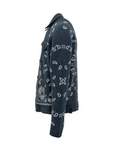 Alanui Cardigan Blu con Motivo Bandana - Abbigliamento Uomo | Lidia Shopping