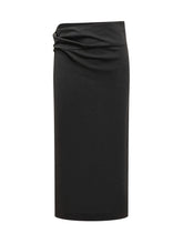 Alberta Ferretti Gonna Lunga Nera Drappeggiata - Abbigliamento Donna | Lidia Shopping