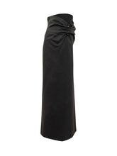 Alberta Ferretti Gonna Lunga Nera Drappeggiata - Abbigliamento Donna | Lidia Shopping