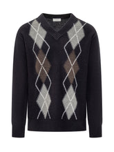 Paolo Pecora Blue Argyle Sweater - Collezione Happy Birthday | Lidia Shopping