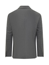 Paolo Pecora Grey Pinstripe Double-Breasted Blazer - Collezione Happy Birthday | Lidia Shopping