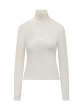 Courrèges white turtleneck with zip - Collezione Happy Birthday | Lidia Shopping