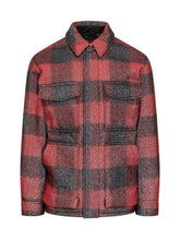 Giacca in Lana a Quadri Rosso e Grigio Woolrich - Abbigliamento Uomo | Lidia Shopping