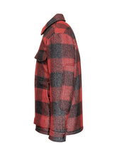 Giacca in Lana a Quadri Rosso e Grigio Woolrich - Abbigliamento Uomo | Lidia Shopping