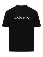 Lanvin T-shirt Nera Logo Ricamato Uomo - Abbigliamento Uomo | Lidia Shopping