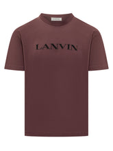 Lanvin T-shirt Bordeaux Logo Ricamato Uomo - Abbigliamento Uomo | Lidia Shopping