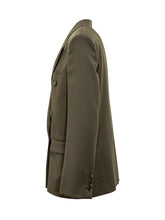 Stella McCartney Blazer Doppiopetto Verde Oliva - Abbigliamento Donna | Lidia Shopping