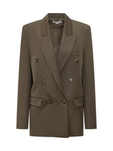 Stella McCartney Blazer Doppiopetto Verde Oliva - Abbigliamento Donna | Lidia Shopping
