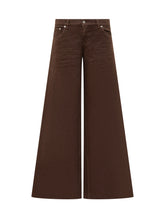 Stella McCartney Pantaloni Marroni a Gamba Larga - Abbigliamento Donna | Lidia Shopping