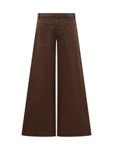 Stella McCartney Pantaloni Marroni a Gamba Larga - Abbigliamento Donna | Lidia Shopping