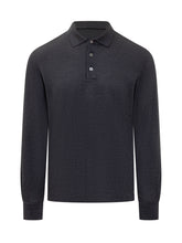 Zegna Polo Blu Manica Lunga in Cotone - Abbigliamento Uomo | Lidia Shopping