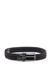 Zegna Cintura Intrecciata in Tessuto Nero - Accessori Uomo | Lidia Shopping