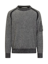 C.P. Company Grey Wool Sweater with Pocket and Logo - C P Company | Lidia Shopping