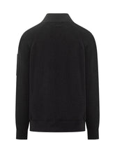 Maglione C.P. Company nero con zip e tasca lente - Abbigliamento Uomo | Lidia Shopping