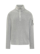 C.P. Company Maglia a Coste con Mezza Zip e Tasca Lente - Abbigliamento Uomo | Lidia Shopping