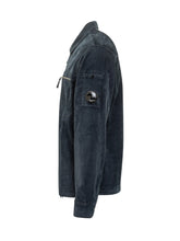 C.P. Company Blue Corduroy Jacket with Zip - C P Company | Lidia Shopping