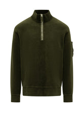 C.P. Company Green Half-Zip Sweatshirt - C P Company | Lidia Shopping