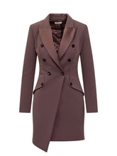 Elisabetta Franchi Double-Breasted Blazer Dress Satin - Collezione Happy Birthday | Lidia Shopping