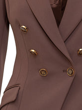 Elisabetta Franchi brown double-breasted blazer - Collezione Happy Birthday | Lidia Shopping