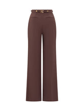Elisabetta Franchi Pantaloni Marroni a Vita Alta - Abbigliamento Donna | Lidia Shopping