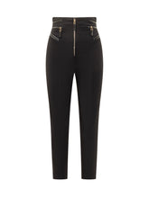 Black Slim-Fit Trousers by Elisabetta Franchi with Zips - Collezione Happy Birthday | Lidia Shopping