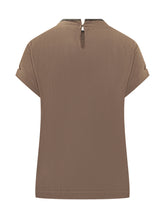 T-Shirt with Shimmering Neck Detail Brunello Cucinelli - Brunello Cucinelli | Lidia Shopping