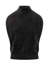 Black Turtleneck Vest SEMICOUTURE - Collezione Happy Birthday | Lidia Shopping
