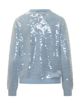 Maglia Celeste con Paillettes SEMICOUTURE - Abbigliamento Donna | Lidia Shopping