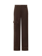 PT Torino Brown Cargo Trousers with Stud Details - Collezione Happy Birthday | Lidia Shopping