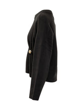 Loulou Studio Black Sweater with Brooch - Collezione Happy Birthday | Lidia Shopping