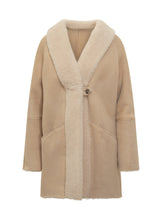 Loulou Studio Beige Shearling Coat - Collezione Happy Birthday | Lidia Shopping