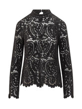 Loulou Studio Top in Pizzo Nero a Maniche Lunghe - Abbigliamento Donna | Lidia Shopping