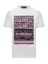 Dsquared2 White Anniversary Logo T-Shirt - Collezione Happy Birthday | Lidia Shopping