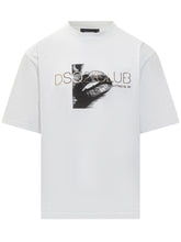 Dsquared2 T-Shirt Bianca con Stampa DSQ2 Club - Abbigliamento Uomo | Lidia Shopping