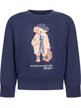 Polo Ralph Lauren Kids Blue Sweatshirt with Polo Bear - Collezione Happy Birthday | Lidia Shopping