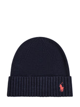 Navy Blue Beanie With Logo Polo Ralph Lauren - Collezione Happy Birthday | Lidia Shopping