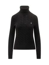 Polo Ralph Lauren Black Cable Knit Turtleneck - Collezione Happy Birthday | Lidia Shopping