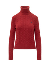 Polo Ralph Lauren Red Cable Knit Turtleneck - Collezione Happy Birthday | Lidia Shopping