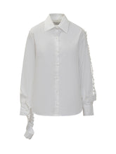 Coperni Camicia Bianca con Dettaglio Plissé - Abbigliamento Donna | Lidia Shopping