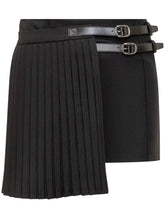 Black Pleated Mini Skirt with Straps Coperni - Collezione Happy Birthday | Lidia Shopping