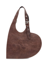 Coperni Borsa Belt Heart Tote in Pelle Marrone - Borse A Mano Donna | Lidia Shopping