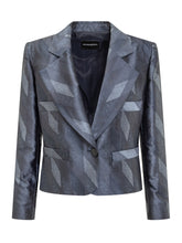 Giacca Emporio Armani in Jacquard Blu - Abbigliamento Donna | Lidia Shopping