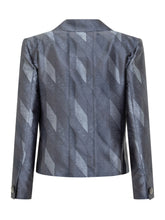 Giacca Emporio Armani in Jacquard Blu - Abbigliamento Donna | Lidia Shopping