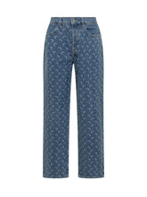 Marine Serre Blue Moon Print Jeans - Collezione Happy Birthday | Lidia Shopping