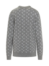 Maglione Grigio con Stampa Moon di Marine Serre - Abbigliamento Uomo | Lidia Shopping