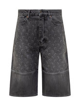 Bermuda Marine Serre in Denim Grigio con Motivo Lunare - Abbigliamento Uomo | Lidia Shopping